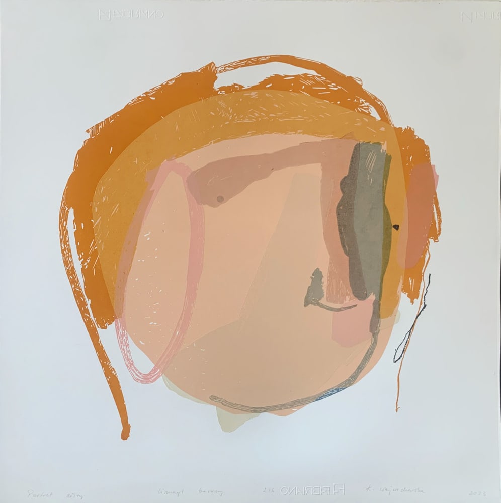 Kinga Wojciechowska, Yellow Portrait, Linocut, 2023 - 3