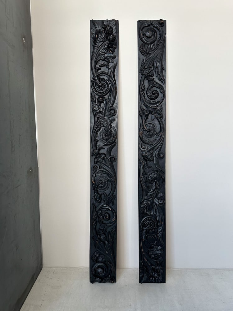 Vintage Wood Sculptures, 1890s, Set of 2 - 2