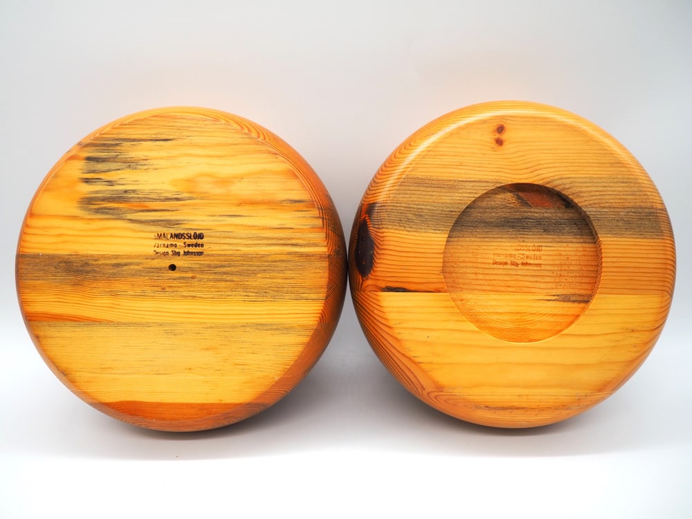 Pine Bowls from Smålandsslöjd Värnamo, Set of 2 - 9