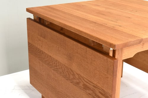 Scandinavian Drop Leaf Dining Table in Oak, 1970s - 13