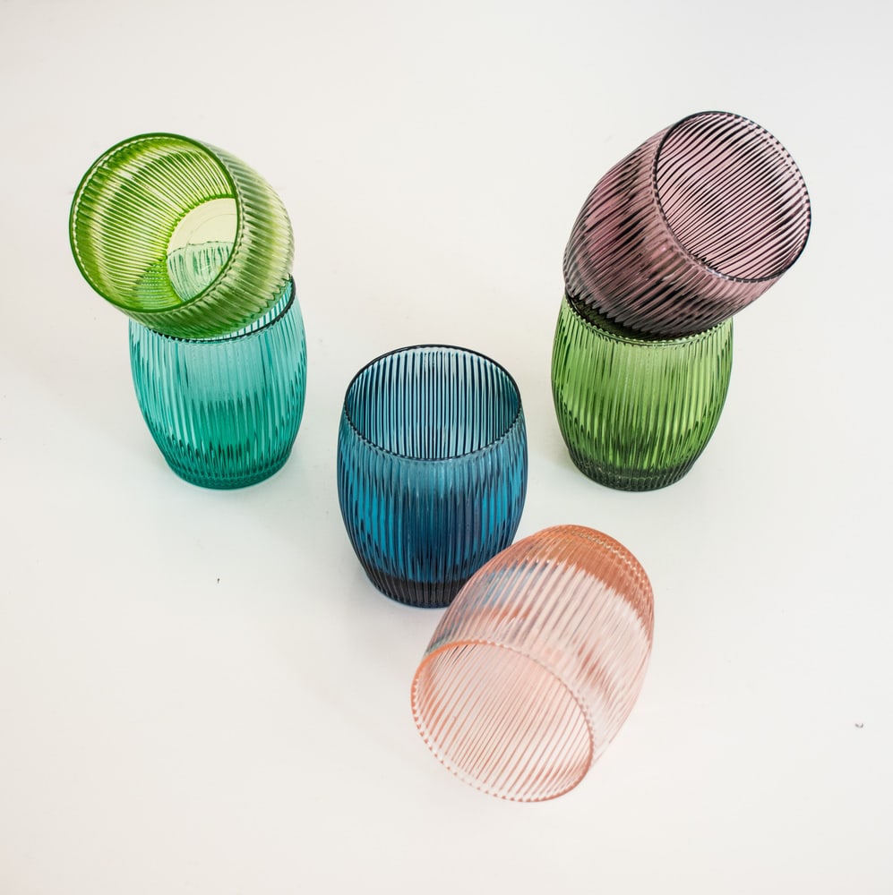 Modern Drinking Glasses by La Vetreria, Set of 6 - 10