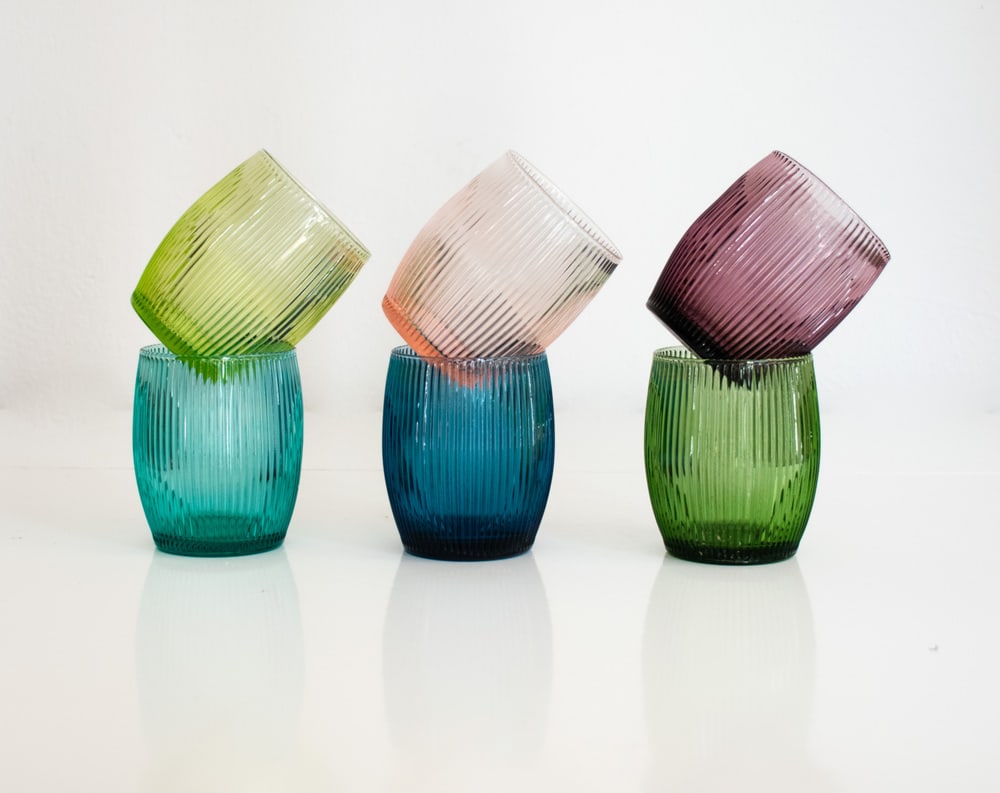 Modern Drinking Glasses by La Vetreria, Set of 6 - 9