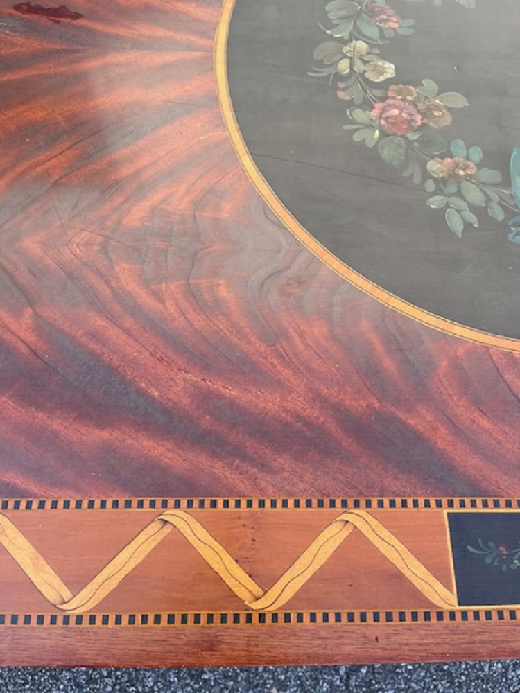Large Coffee Table in Inlaid Wood - 14