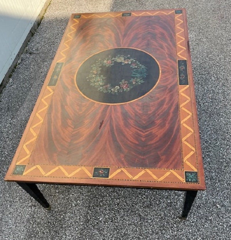 Large Coffee Table in Inlaid Wood - 4