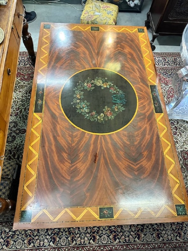 Large Coffee Table in Inlaid Wood - 5