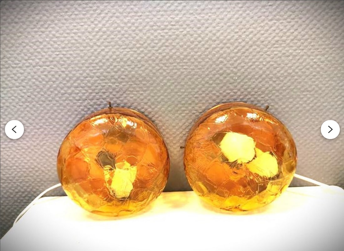 Glass Wall Sconces by Holger Johansson, Set of 2 - 8