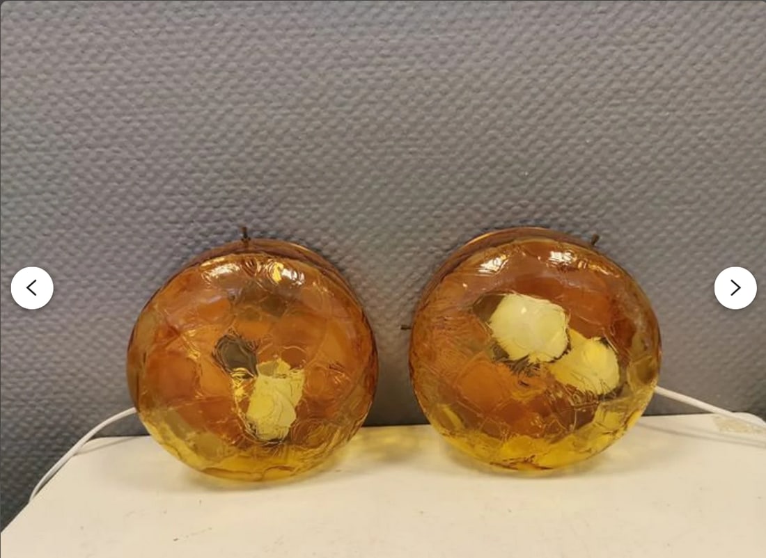 Glass Wall Sconces by Holger Johansson, Set of 2 - 9