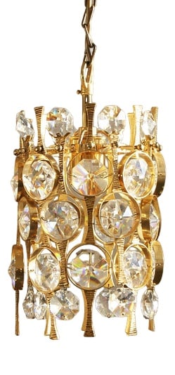 Crystal Glass Ceiling Lamp by C. Palme for Palwa (1 of 9)