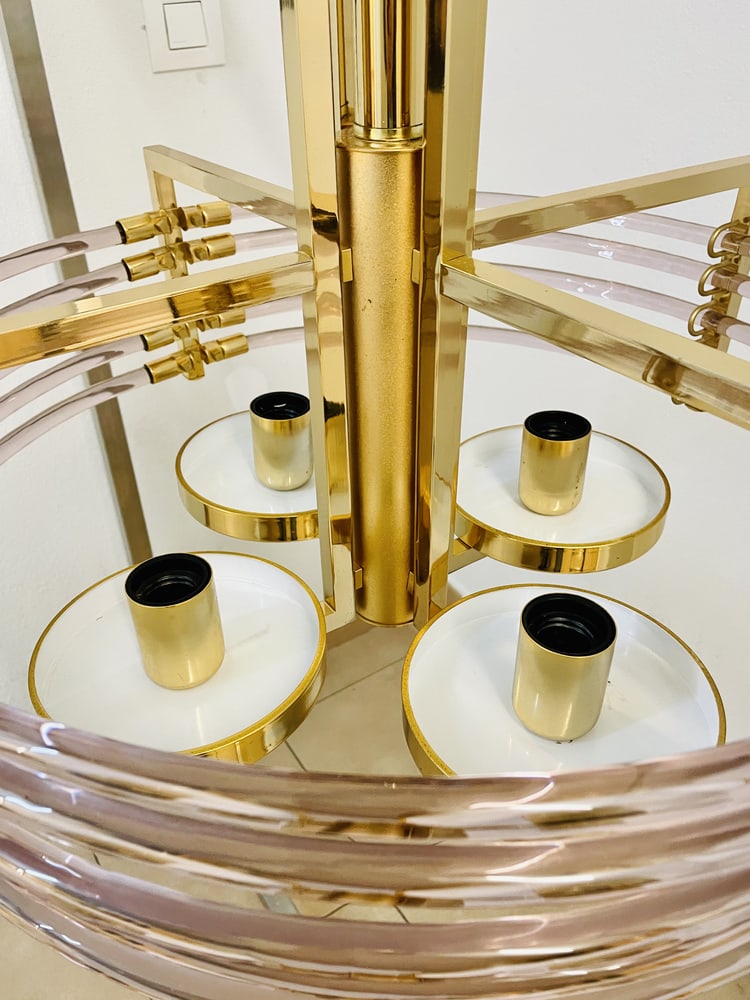 Chandelier by Gaetano Sciolari for Sciolari, 1980s - 9