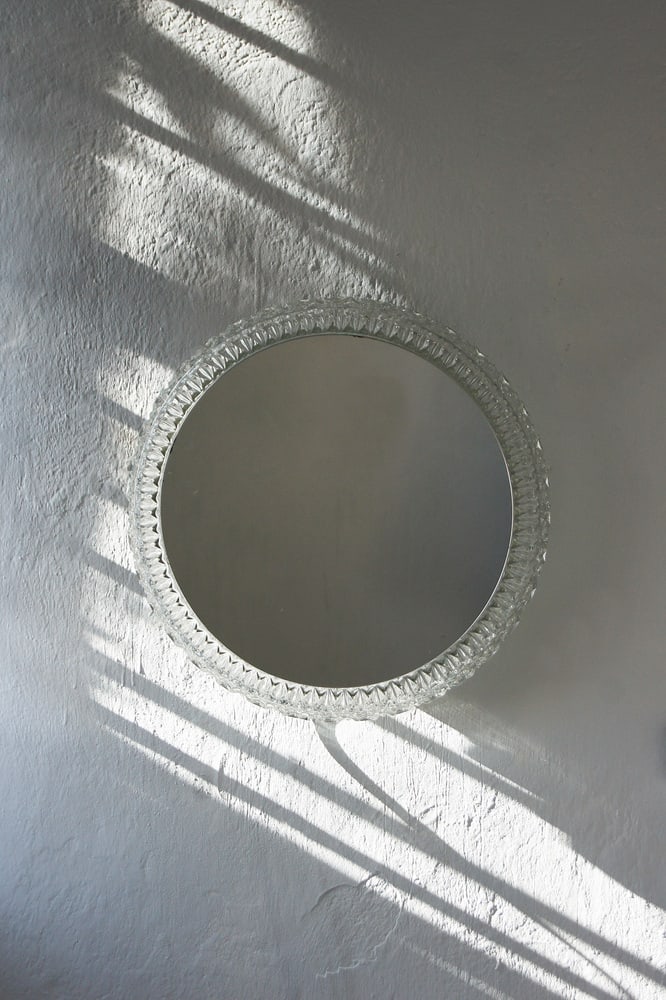 Large Vintage Mirror Lamp from Glashütte Limburg - 3