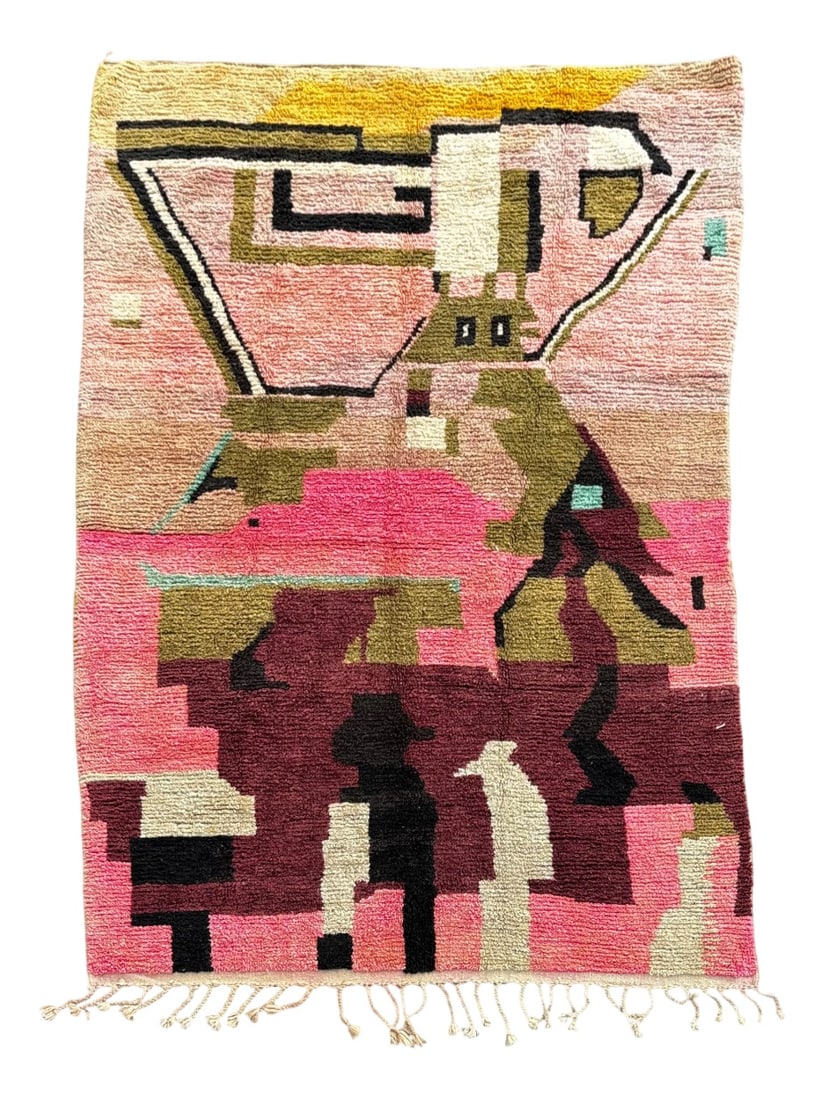 Wool Rug with Abstract Graphic Design, 1990 (1 of 9)