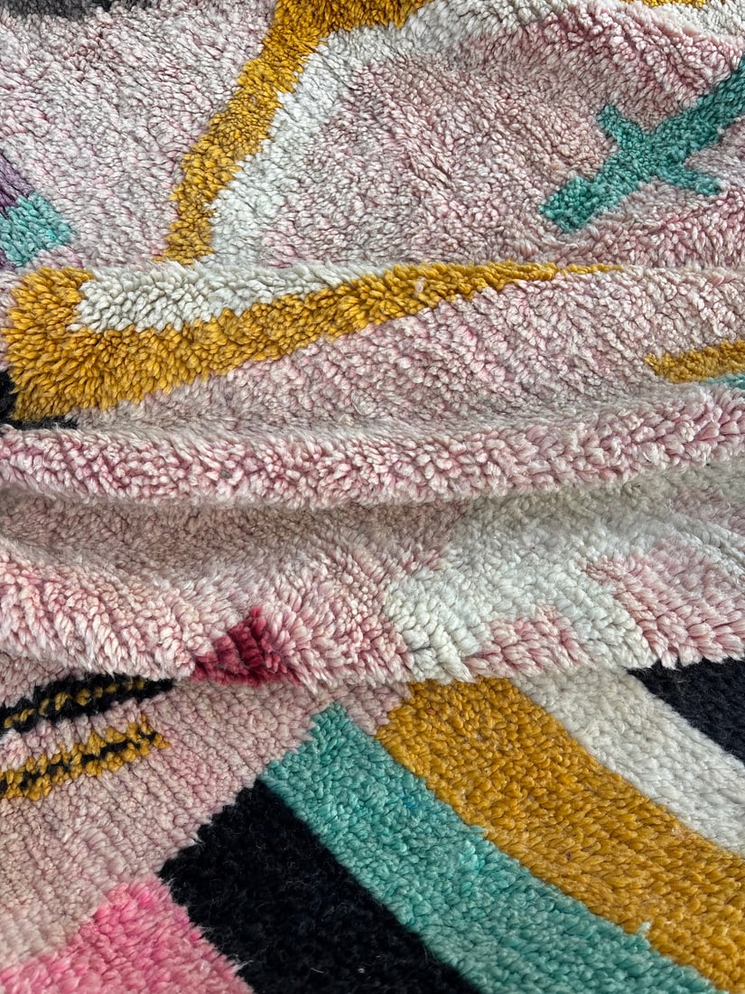 Wool Rug with Abstract Graphic Design, 1990 - 7