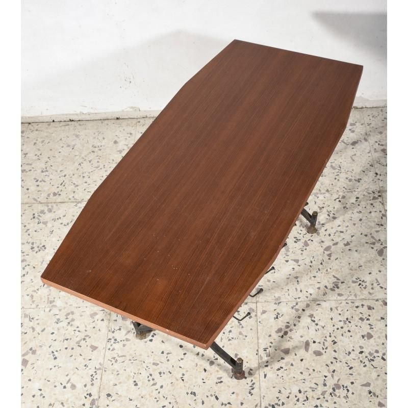Italian Wooden and Iron Coffee Table, 1960s - 5