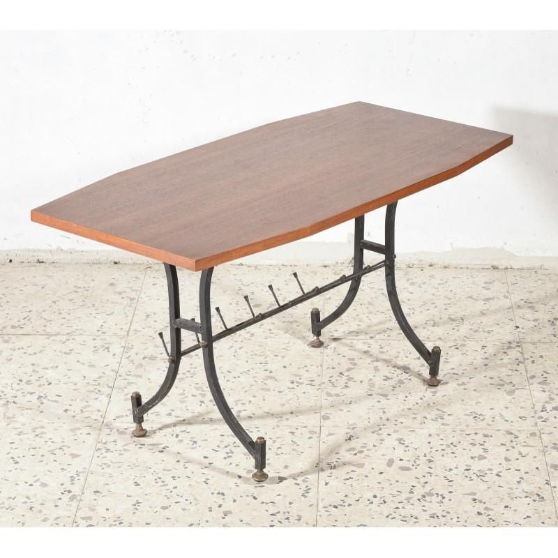 Italian Wooden and Iron Coffee Table, 1960s - 8