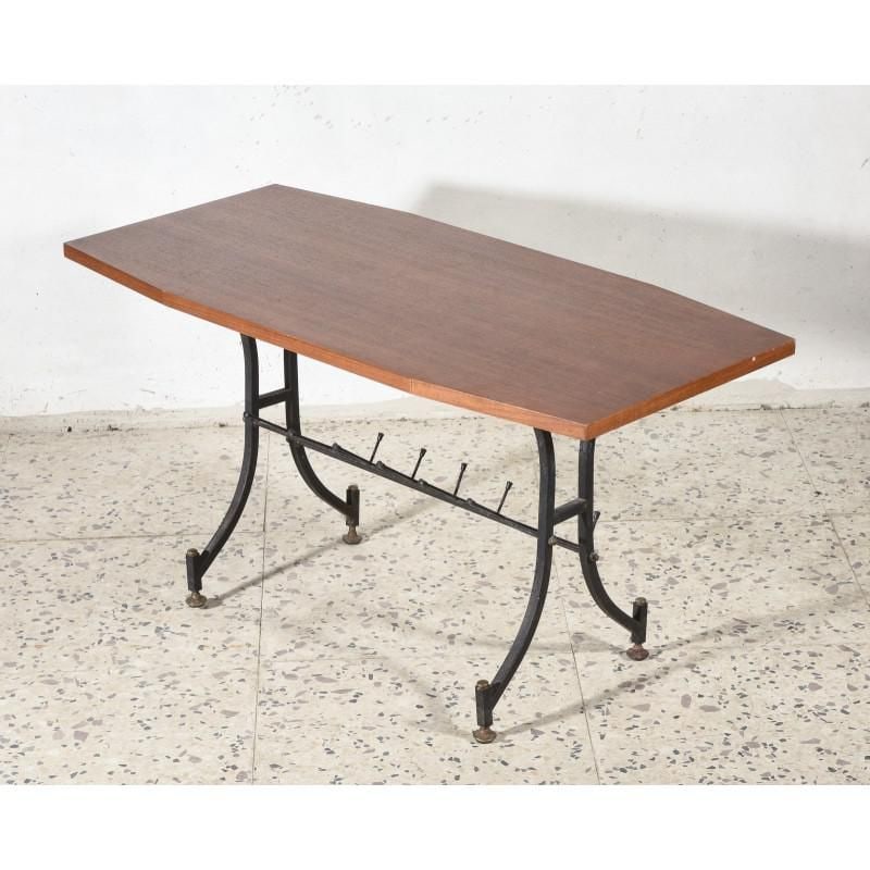 Italian Wooden and Iron Coffee Table, 1960s - 9