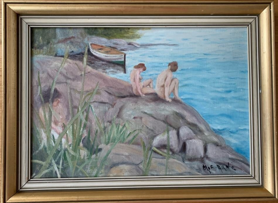 Arne Olsson, Nude Women, 1950s, Oil, Framed - 2