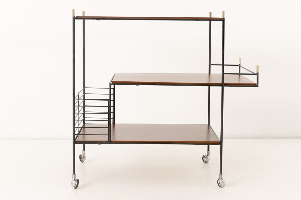 Italian Rosewood Bar Cart, 1960s - 3