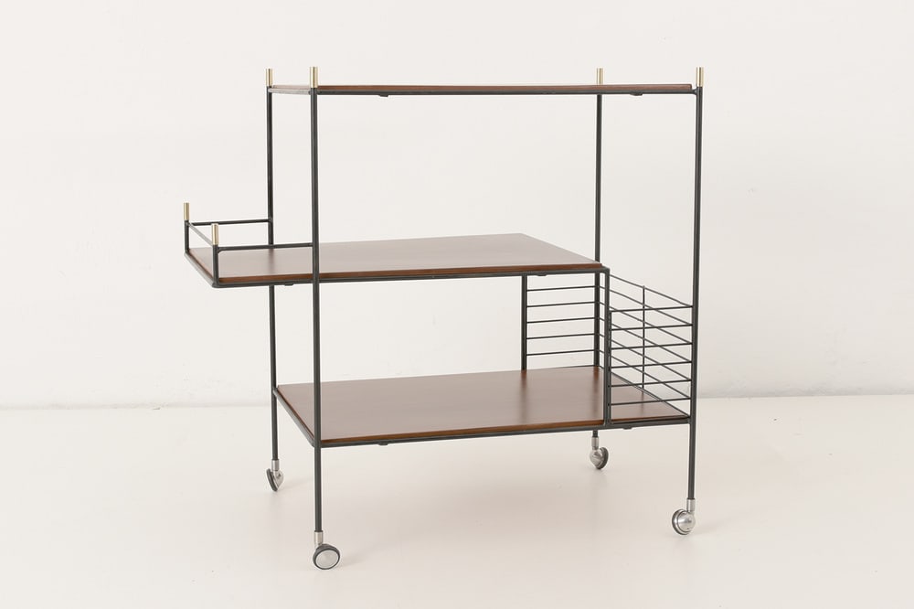 Italian Rosewood Bar Cart, 1960s - 5