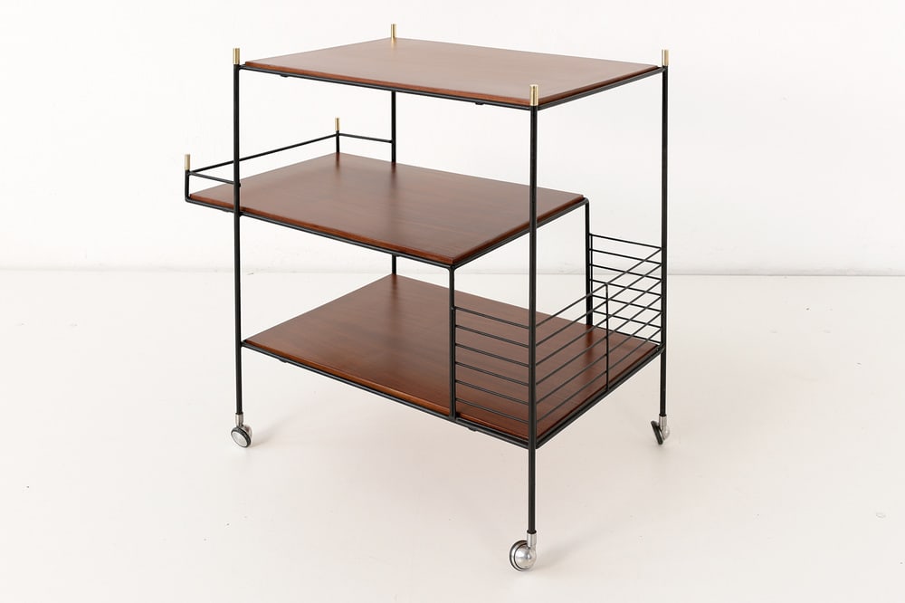 Italian Rosewood Bar Cart, 1960s - 8