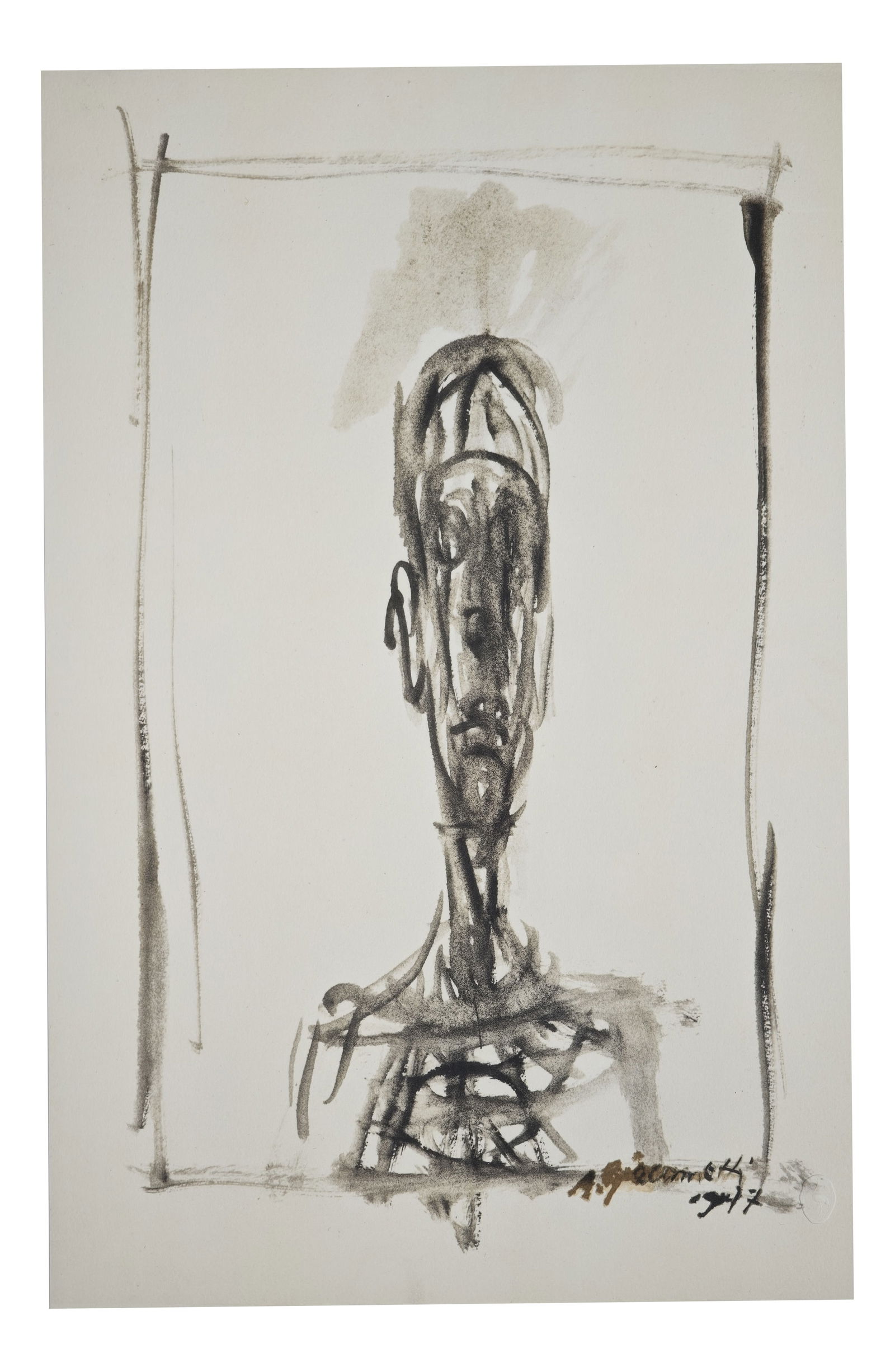 A. Giacometti, Portrait of Diego, 1963, Lithograph (1 of 20)