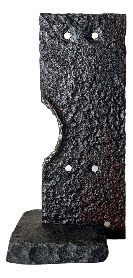 Brutalist Iron & Stone Sculpture: Country of Manufacture: Hungary Design Period: from 2000 Production Period: 2000 to 2009 Detailed Condition: Excellent — This vintage/antique piece is in near original condition. It may show