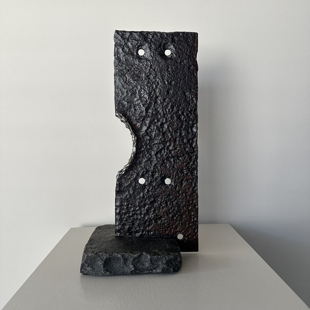 Brutalist Iron & Stone Sculpture - 2
