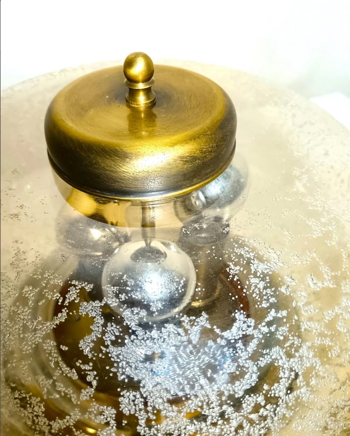 Art Deco Amber Murano Glass Flush Mount, 1970s - 8