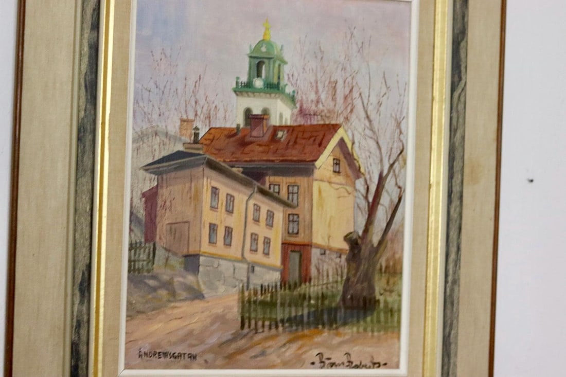 Björn Roberts, Anderswgatan, 1950s, Oil, Framed - 2