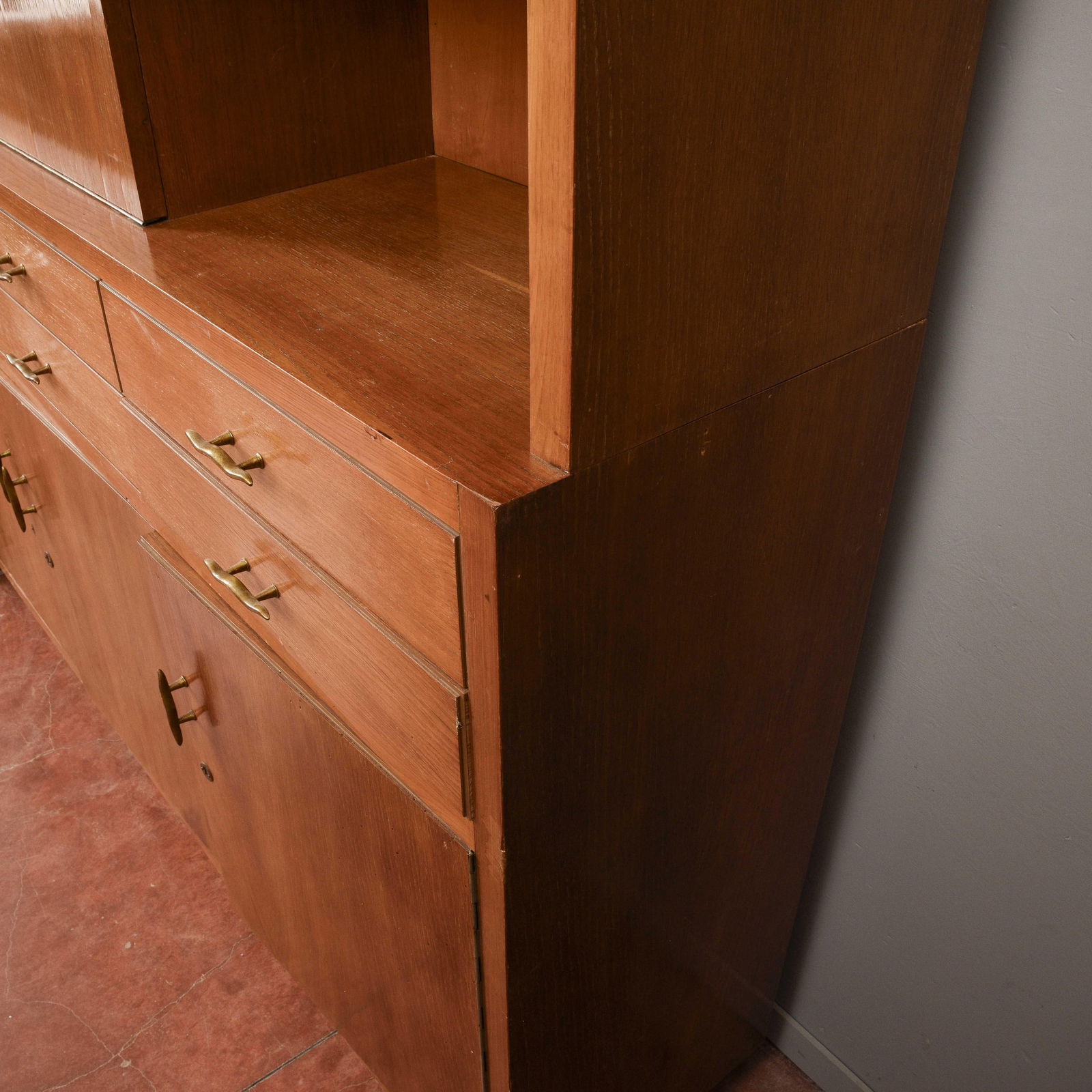 Art Deco Secretaire Bookcase, 1940s - 9