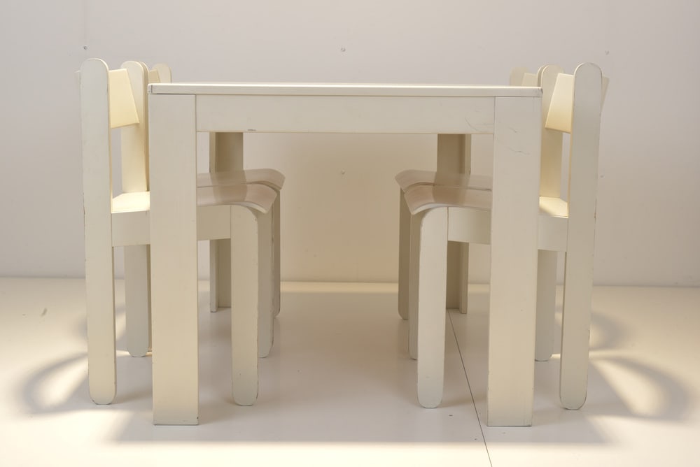 Dining Table and Chairs in the style of Asko, Set of 5 - 7