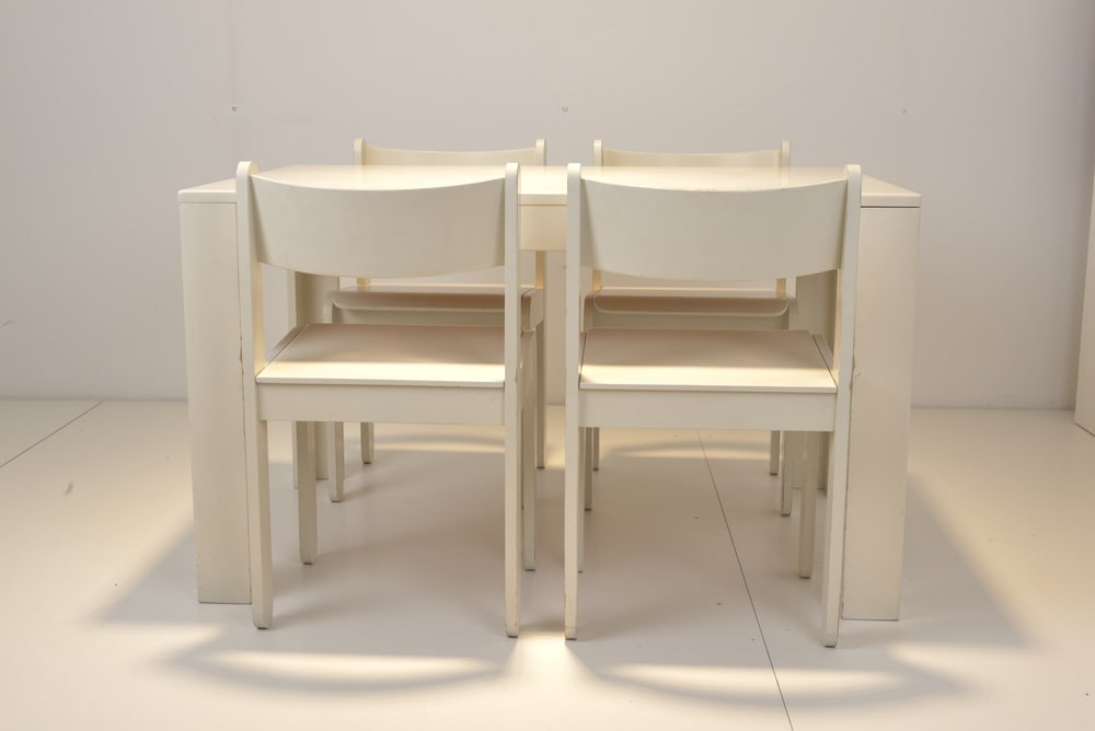 Dining Table and Chairs in the style of Asko, Set of 5 - 8