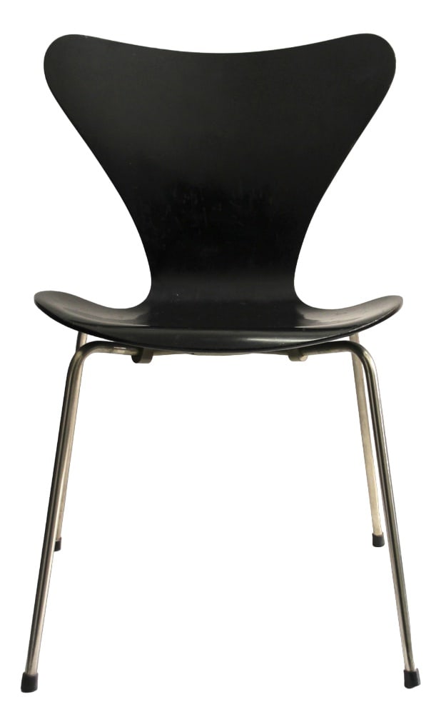 3107 Black Chair by Arne Jacobsen for Fritz Hansen (1 of 7)