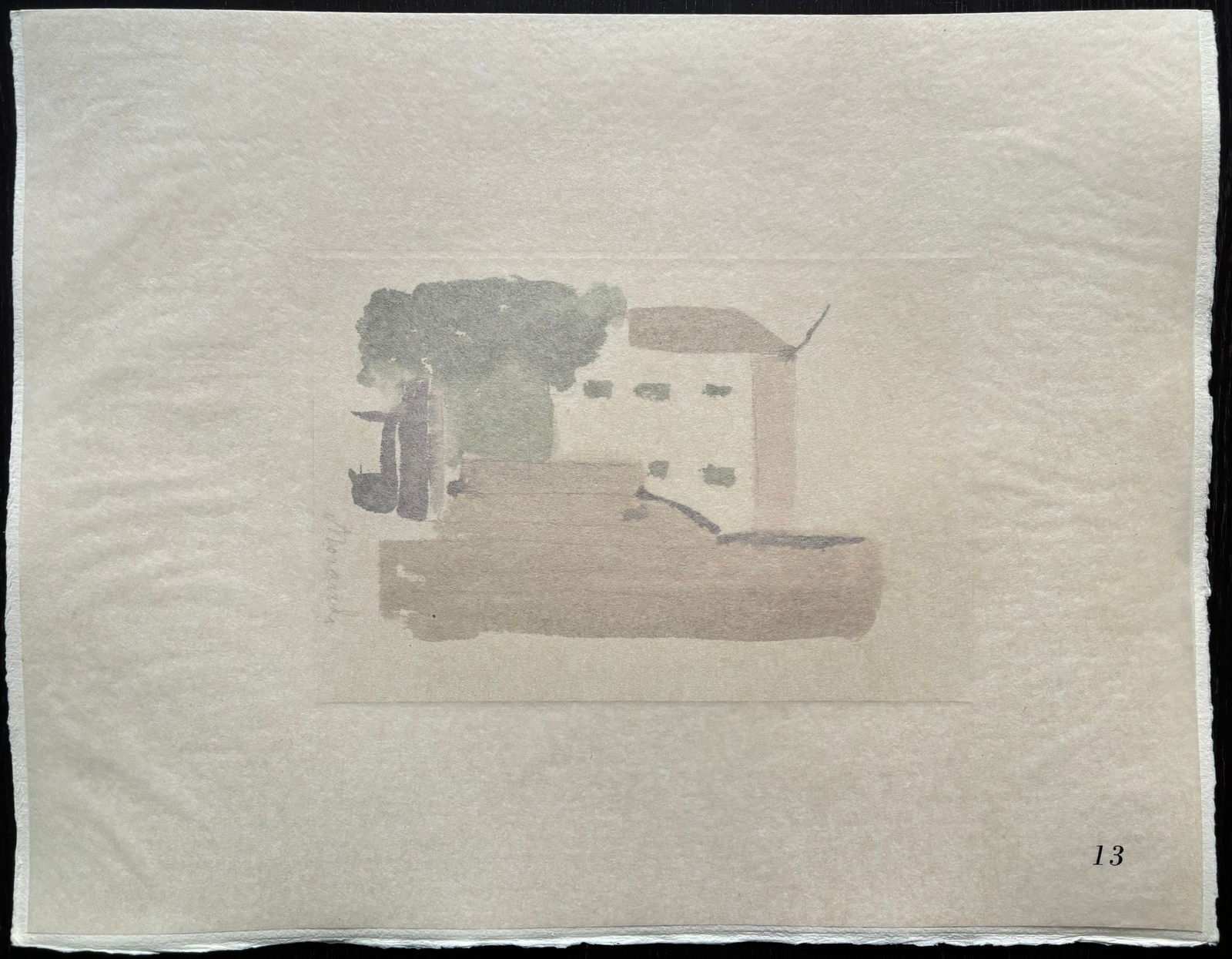 Giorgio Morandi, Landscape, 1973, Lithograph - 10