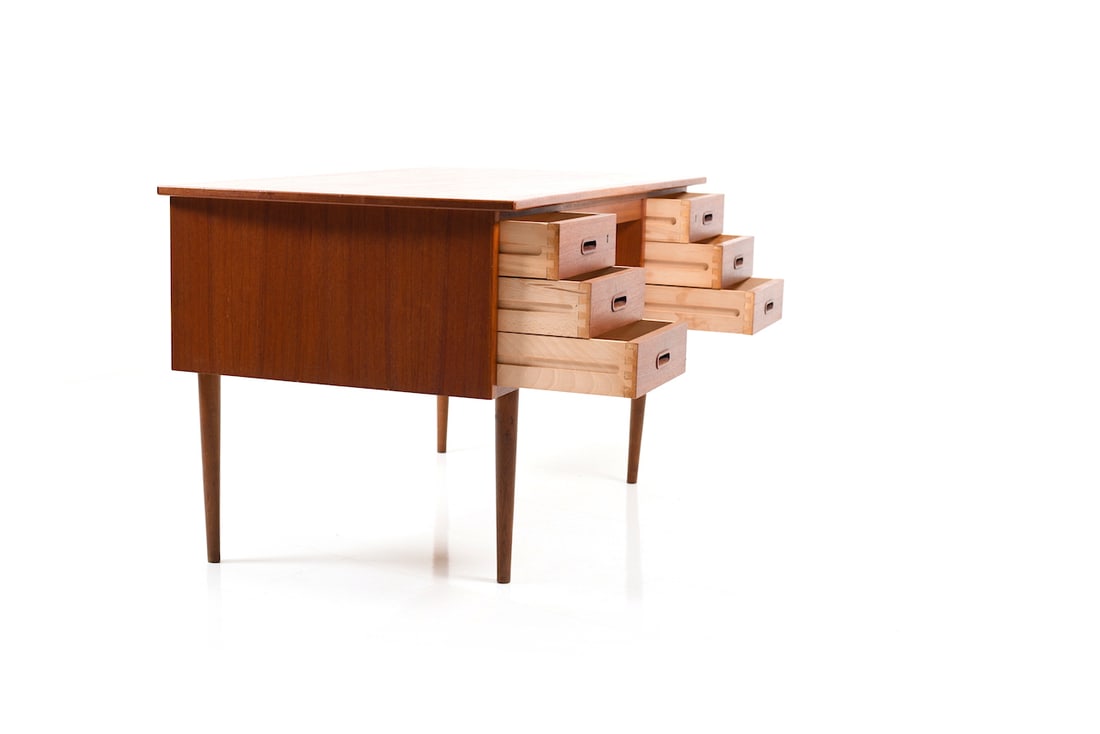 Danish Writing Desk in Teak, 1950s - 10