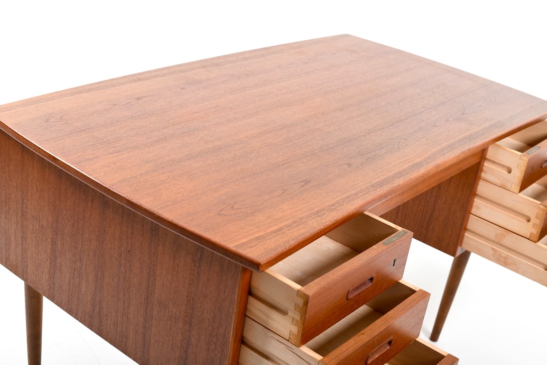 Danish Writing Desk in Teak, 1950s - 11