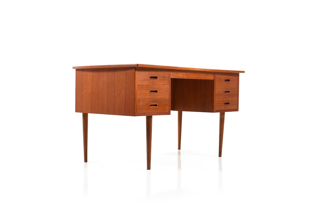 Danish Writing Desk in Teak, 1950s - 2