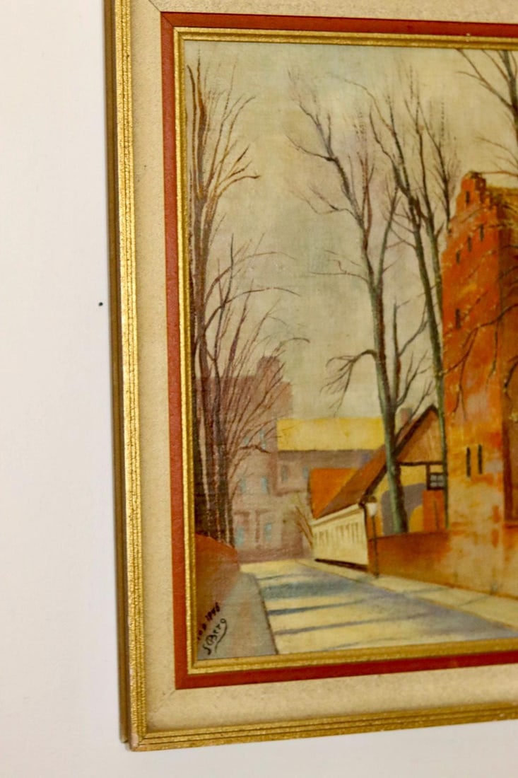 Sven Bertil Berg, Street, 1946, Oil on Canvas, Framed - 10