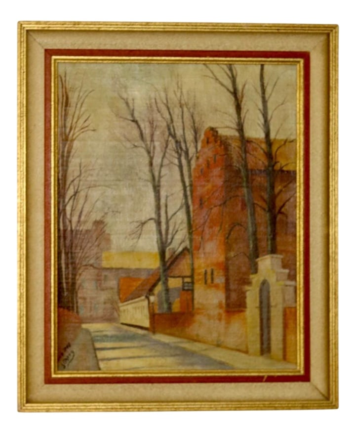 Sven Bertil Berg, Street, 1946, Oil on Canvas, Framed (1 of 10)