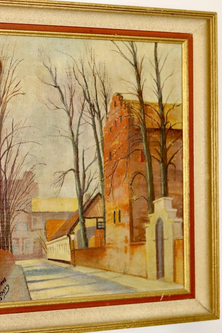 Sven Bertil Berg, Street, 1946, Oil on Canvas, Framed - 7