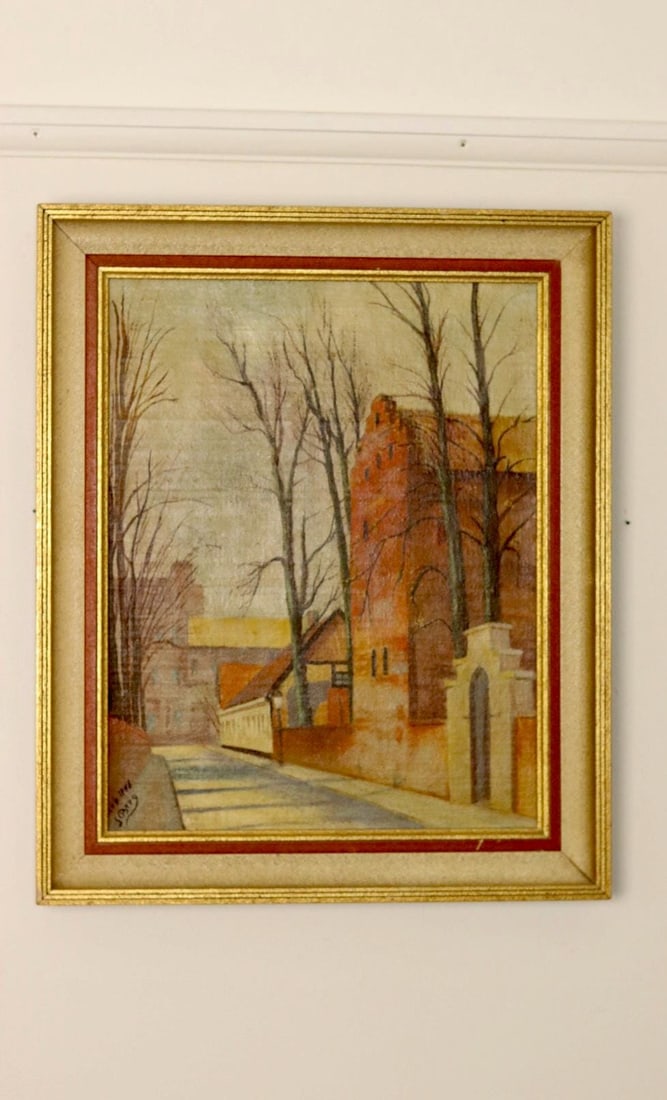 Sven Bertil Berg, Street, 1946, Oil on Canvas, Framed - 8