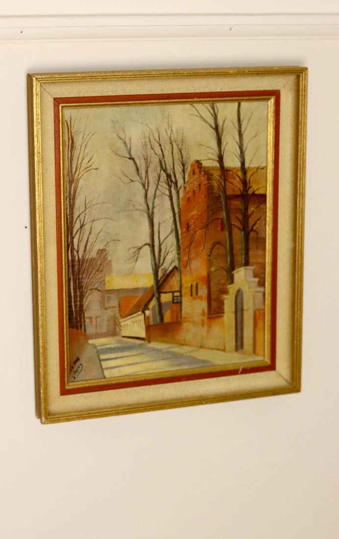 Sven Bertil Berg, Street, 1946, Oil on Canvas, Framed - 9