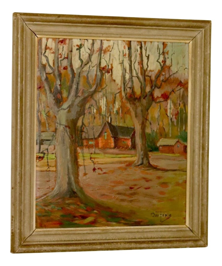 Olle Farla, Autumn, 1960s, Oil on Panel, Framed: Swedish Original Oil on Panel Painting "Autumn" by OLLE FARLA--Vintage & FramedA beautiful classic oil on panel, signed by artist.Approx dimensions 55.5 X 48cmsVery good vintage condition, with