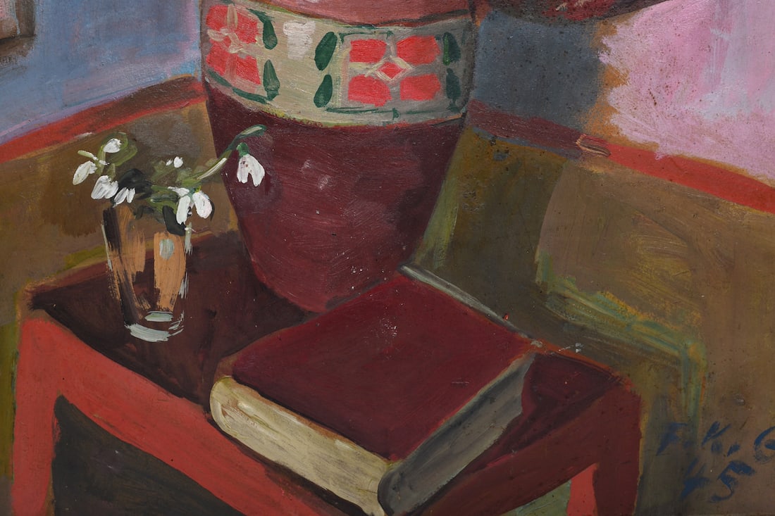 Karl Gotsch, Still Life, 1945, Gouache, Framed - 3