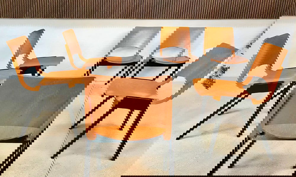 Model P7 Chairs by R. Rainer for Pollak, Set of 6 - 2