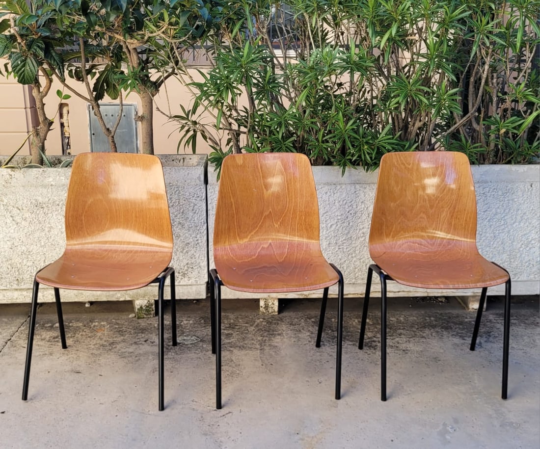 Chairs by Elmar Flötotto for Pagholz, Set of 3 - 3