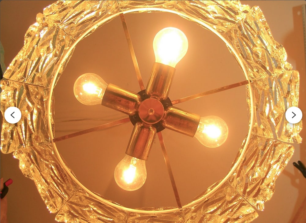 Art Deco Pendant Light from Kinkeldey, 1980s - 4