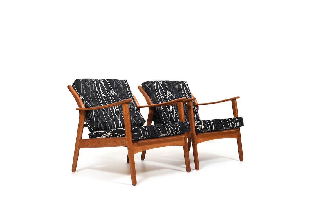 Set of Danish Oak Easy Chairs by Nils Kofoed - 10