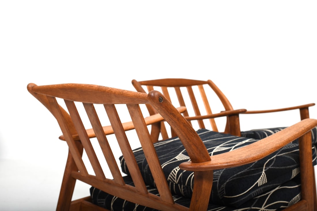 Set of Danish Oak Easy Chairs by Nils Kofoed - 13