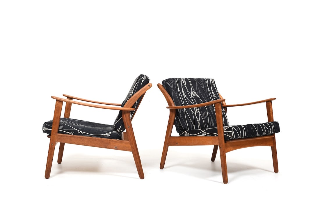 Set of Danish Oak Easy Chairs by Nils Kofoed - 15