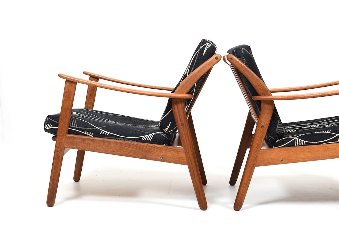 Set of Danish Oak Easy Chairs by Nils Kofoed - 3